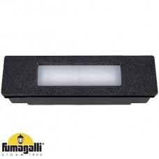 Φωτιστικό Χωνευτό Ορθογώνιο με Λάμπα LED 7.5W 850lm 230V Ρητίνης Μαύρο IP55 Fumagalli Nina 190